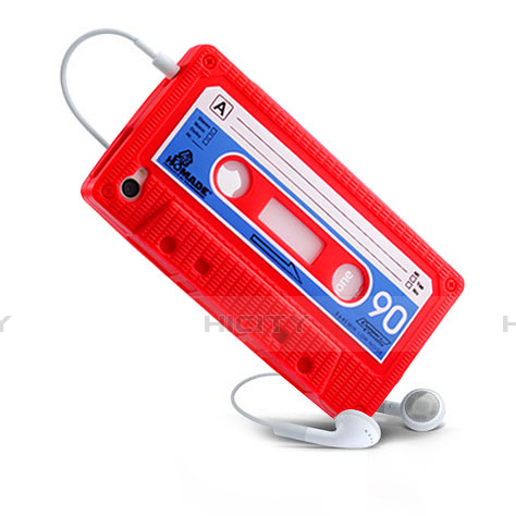 Housse Silicone Souple Cassette pour Apple iPhone 4 Rouge Plus