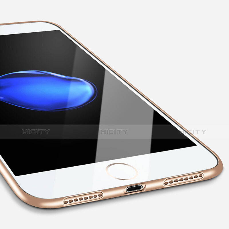 Housse Silicone Souple Couleur Unie TPU pour Apple iPhone 7 Plus Or Plus