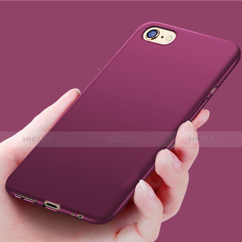 Housse Silicone Souple Couleur Unie TPU pour Apple iPhone 8 Violet Plus