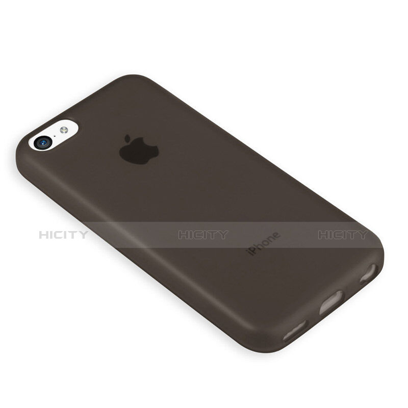 Housse Silicone Souple Mat pour Apple iPhone 5C Noir Plus