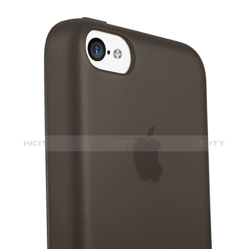 Housse Silicone Souple Mat pour Apple iPhone 5C Noir Plus