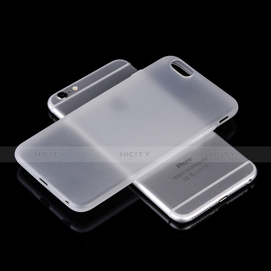 Housse Silicone Souple Mat pour Apple iPhone 6 Blanc Plus