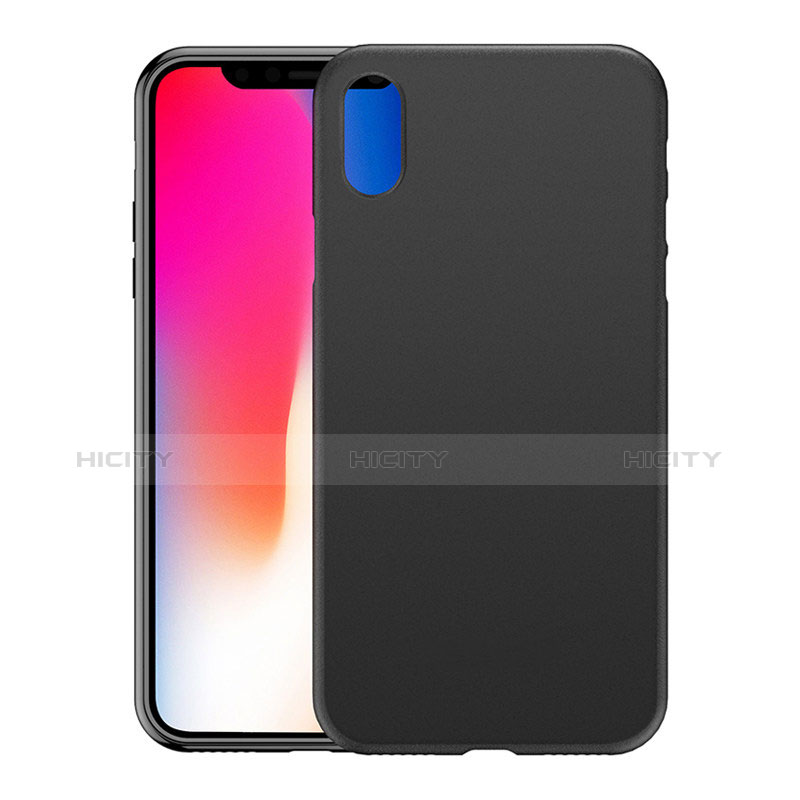 Housse Silicone Souple Mat pour Apple iPhone X Noir Plus