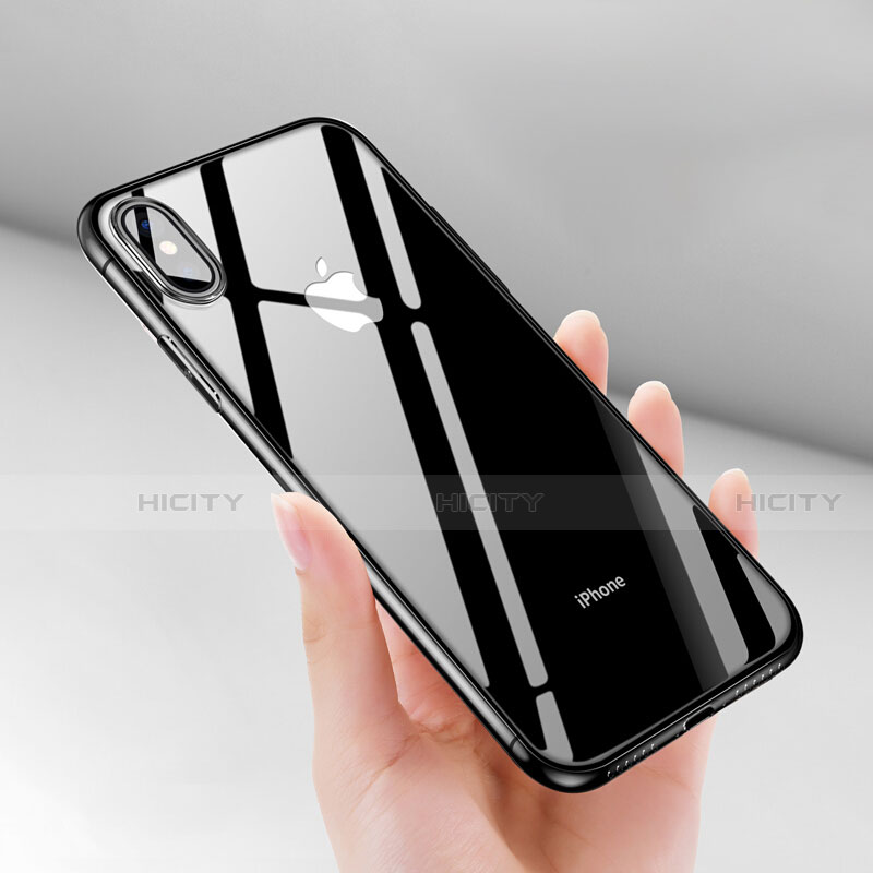 Housse Silicone Souple Miroir pour Apple iPhone Xs Clair Plus