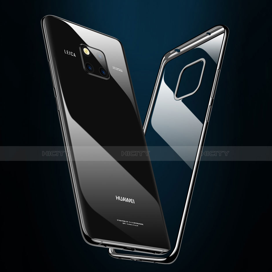 Housse Silicone Souple Miroir pour Huawei Mate 20 Pro Noir Plus