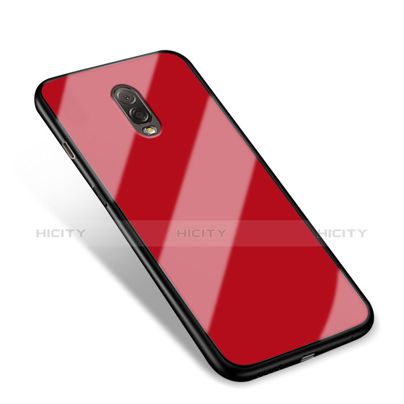 Housse Silicone Souple Miroir pour Samsung Galaxy C7 (2017) Rouge Plus