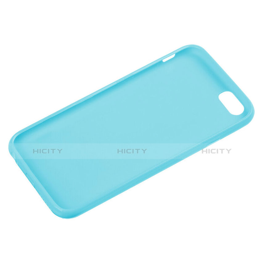 Housse Silicone TPU Souple Couleur Unie pour Apple iPhone 6 Bleu Ciel Plus