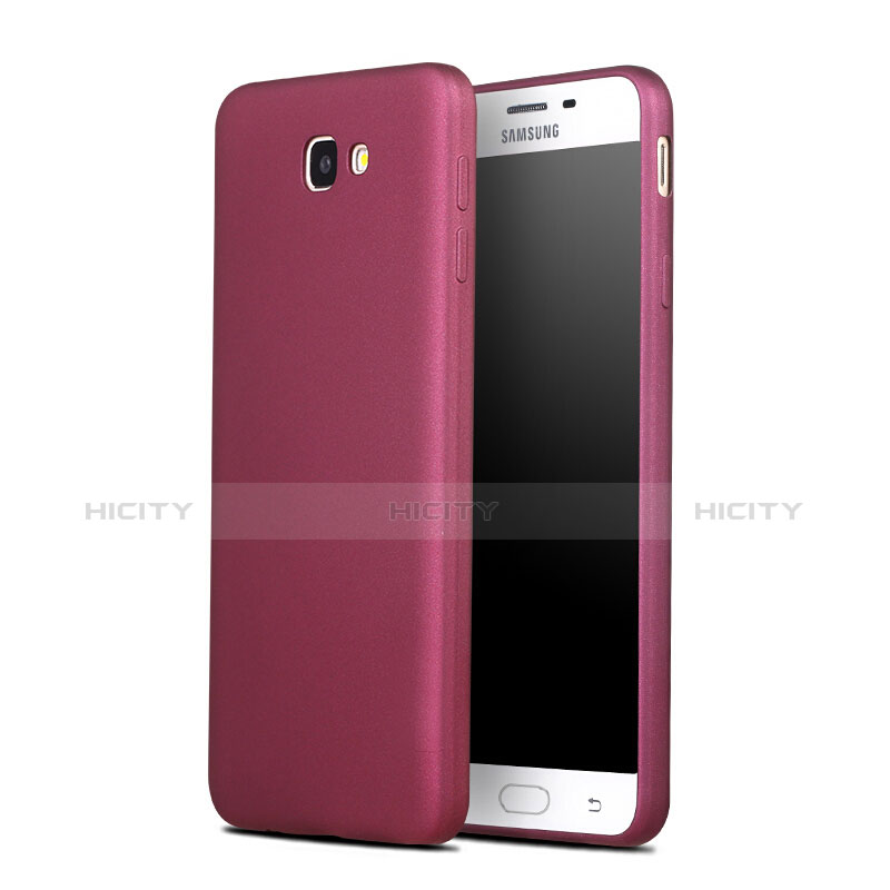 Housse Silicone TPU Souple Couleur Unie pour Samsung Galaxy On7 (2016) G6100 Rouge Plus