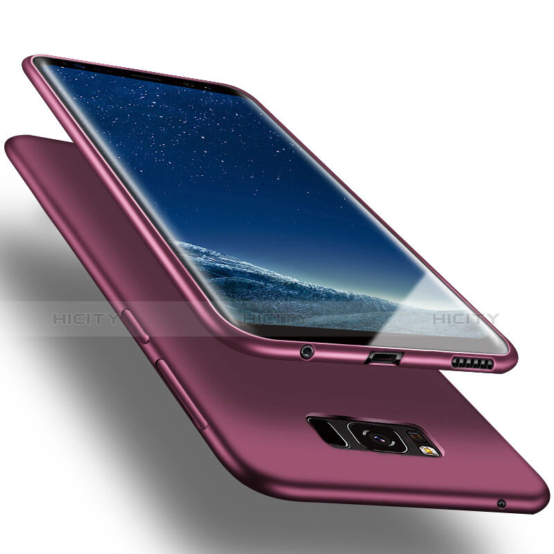 Housse Silicone TPU Souple Couleur Unie pour Samsung Galaxy S8 Violet Plus