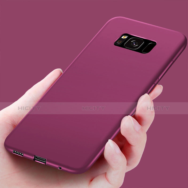 Housse Silicone TPU Souple Couleur Unie pour Samsung Galaxy S8 Violet Plus