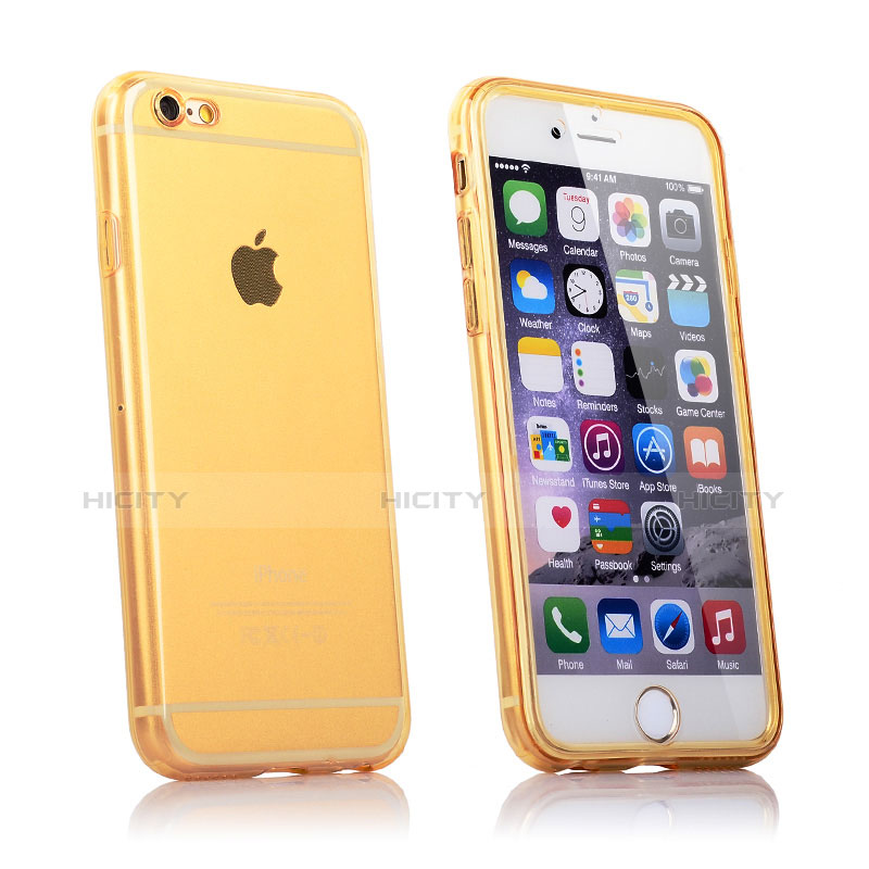 Housse Transparente Integrale Silicone Souple Avant et Arriere pour Apple iPhone 6S Or Plus