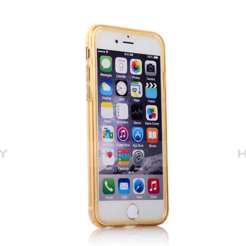 Housse Transparente Integrale Silicone Souple Avant et Arriere pour Apple iPhone 6S Plus Or Plus