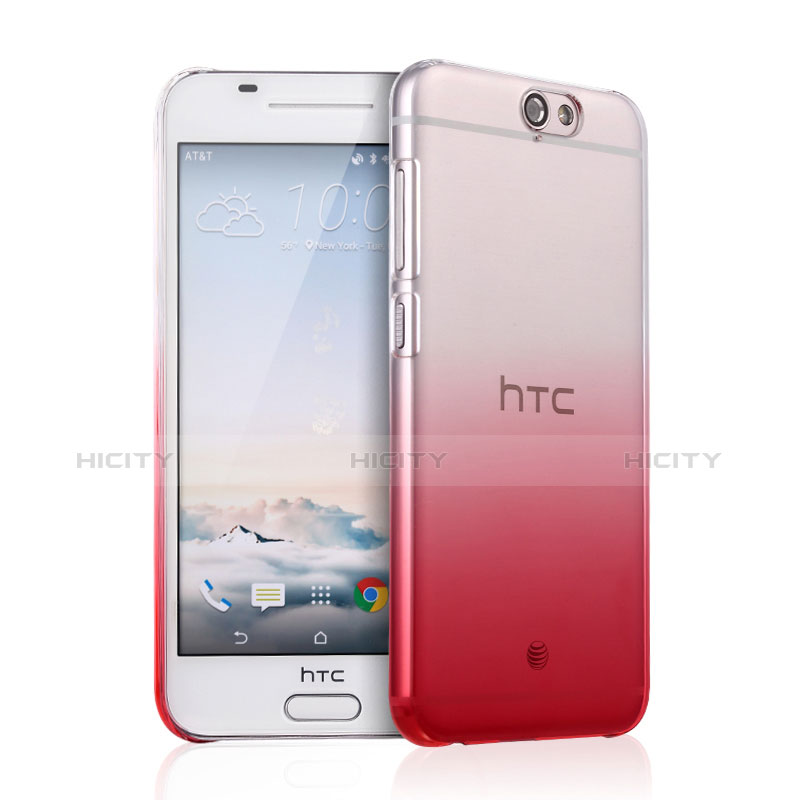 Housse Transparente Rigide Degrade pour HTC One A9 Rouge Plus