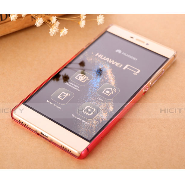 Housse Transparente Rigide Degrade pour Huawei P8 Rose Plus