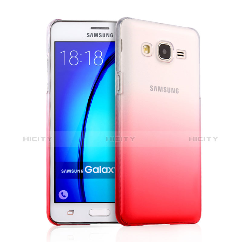 Housse Transparente Rigide Degrade pour Samsung Galaxy On5 Pro Rouge Plus