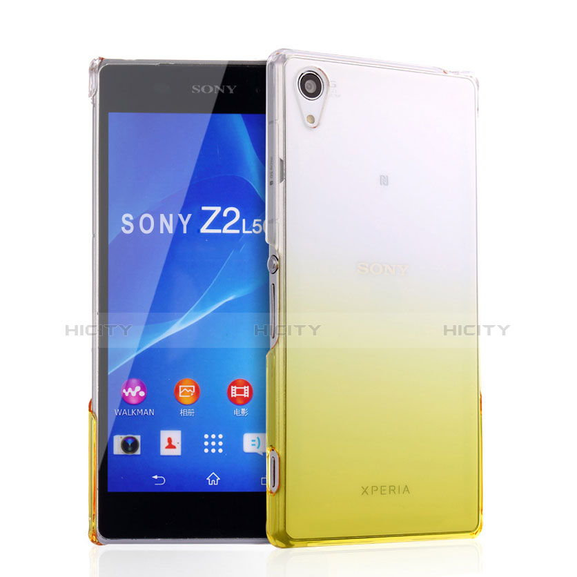 Housse Transparente Rigide Degrade pour Sony Xperia Z2 Jaune Plus