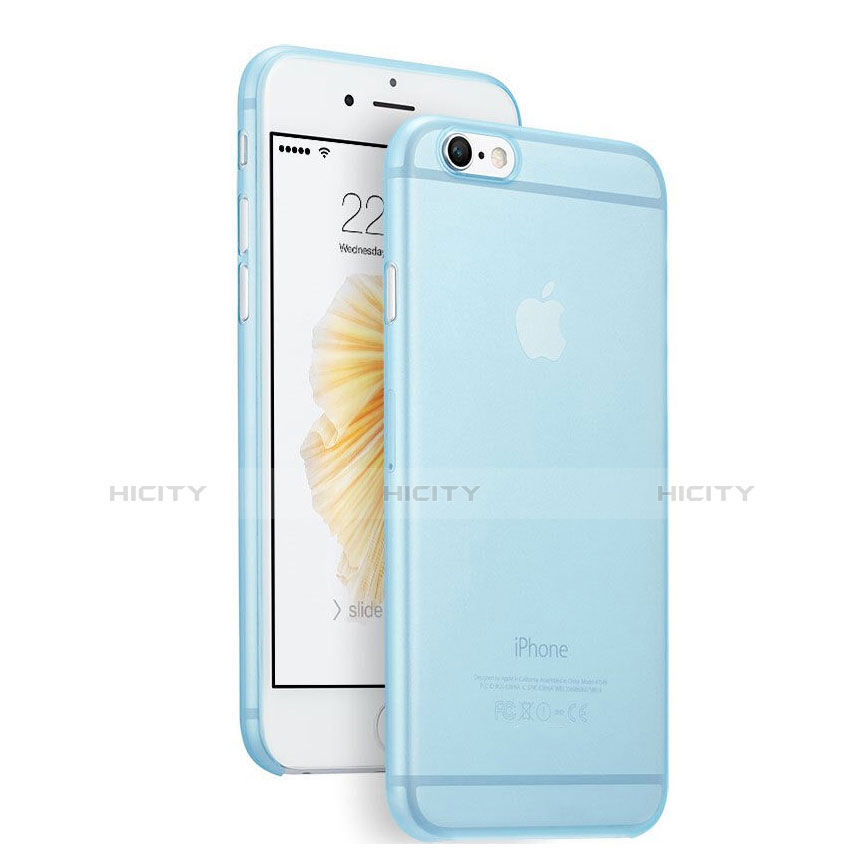 Housse Ultra Fine Mat Rigide Transparente pour Apple iPhone 6 Bleu Ciel Plus