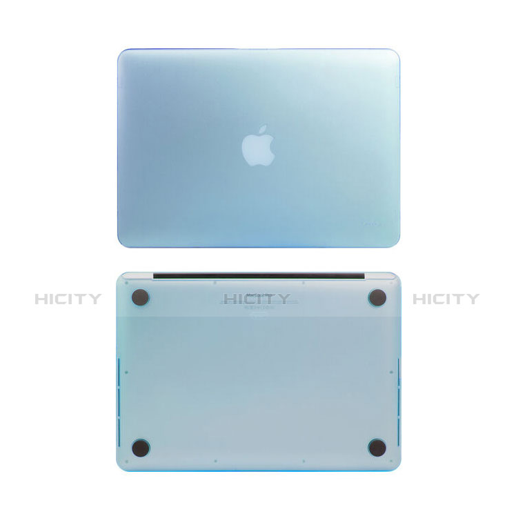 Housse Ultra Fine Mat Rigide Transparente pour Apple MacBook Pro 13 pouces Retina Bleu Plus