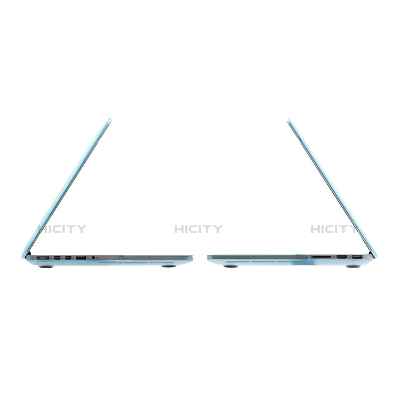 Housse Ultra Fine Mat Rigide Transparente pour Apple MacBook Pro 13 pouces Retina Bleu Plus