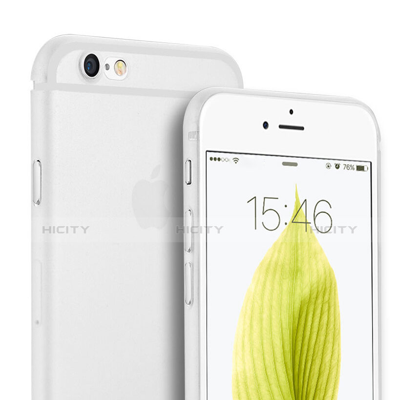 Housse Ultra Fine Mat Silicone Souple Transparente pour Apple iPhone 6S Blanc Plus