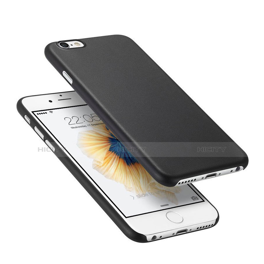 Housse Ultra Fine Plastique Rigide Mat G02 pour Apple iPhone 6S Noir Plus