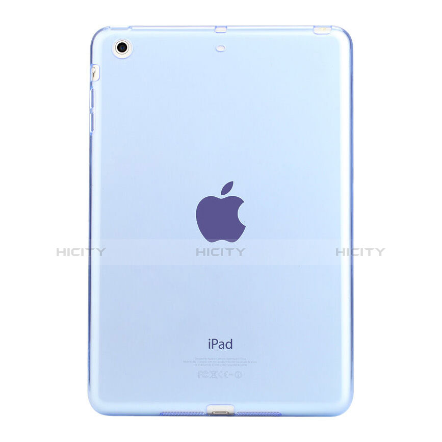 Housse Ultra Fine Silicone Souple Transparente pour Apple iPad Mini 2 Bleu Ciel Plus