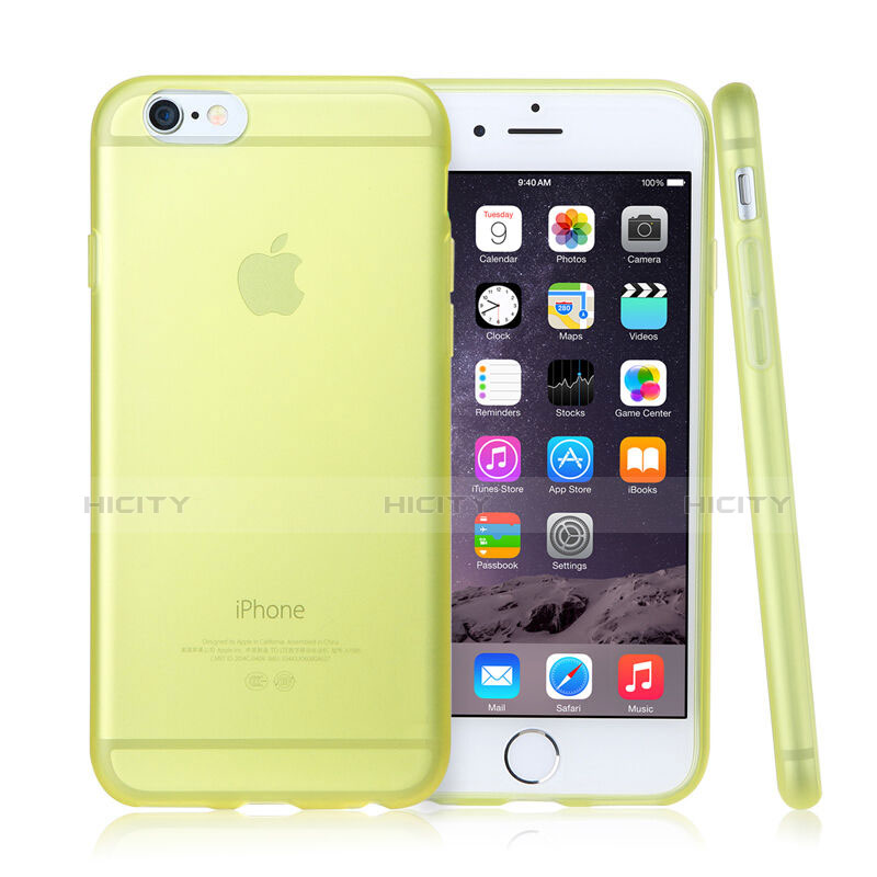 Housse Ultra Fine Silicone Souple Transparente pour Apple iPhone 6 Plus Vert Plus