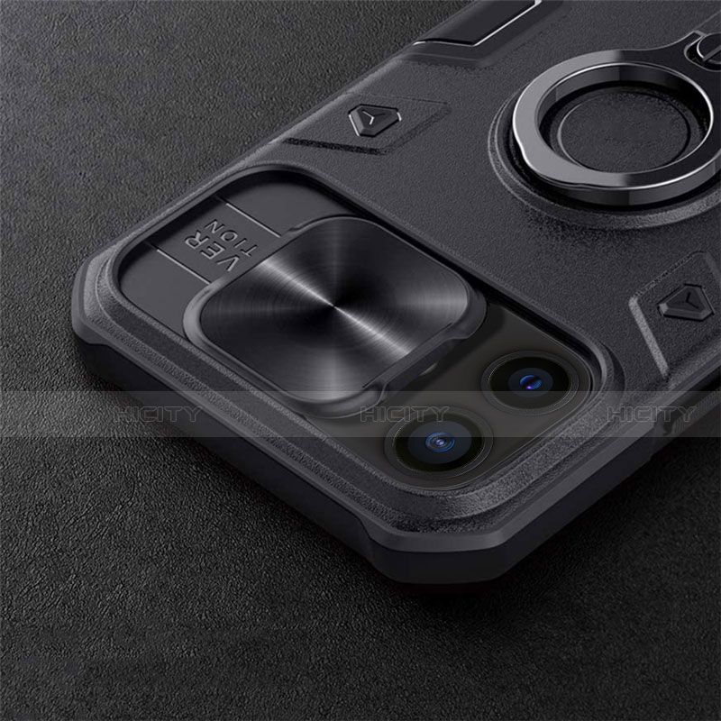 Housse Ultra Fine TPU Souple avec Support Bague Anneau Aimante Magnetique pour Apple iPhone 12 Mini Noir Plus