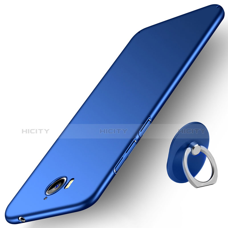 Housse Ultra Fine TPU Souple avec Support Bague Anneau pour Huawei Honor Play 6 Bleu Plus