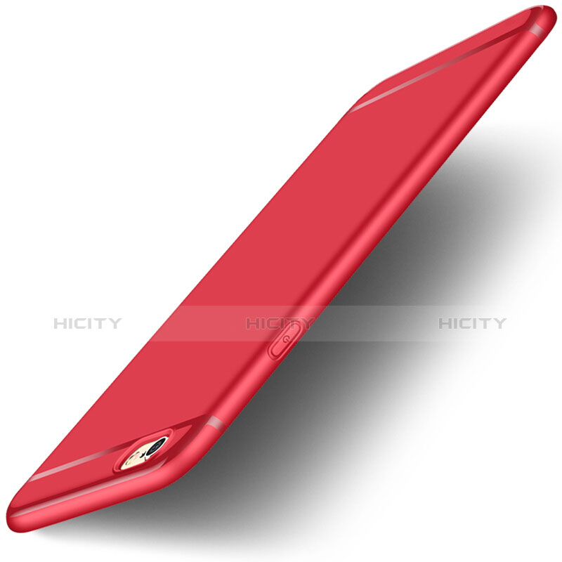 Housse Ultra Fine TPU Souple et Support Bague Anneau pour Apple iPhone 6 Rouge Plus