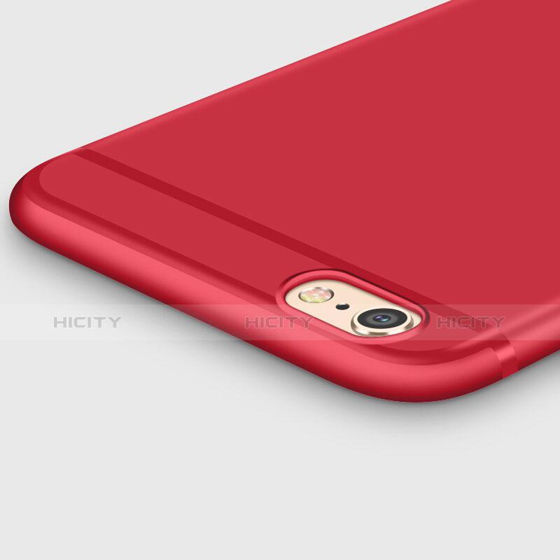 Housse Ultra Fine TPU Souple et Support Bague Anneau pour Apple iPhone 6 Rouge Plus