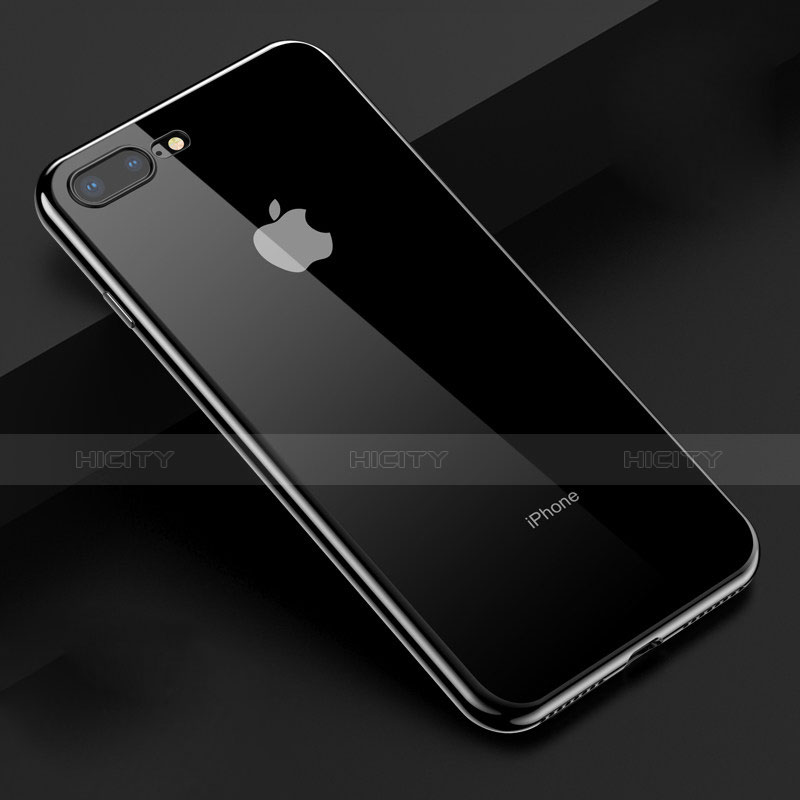 Housse Ultra Fine TPU Souple Transparente A17 pour Apple iPhone 7 Plus Noir Plus