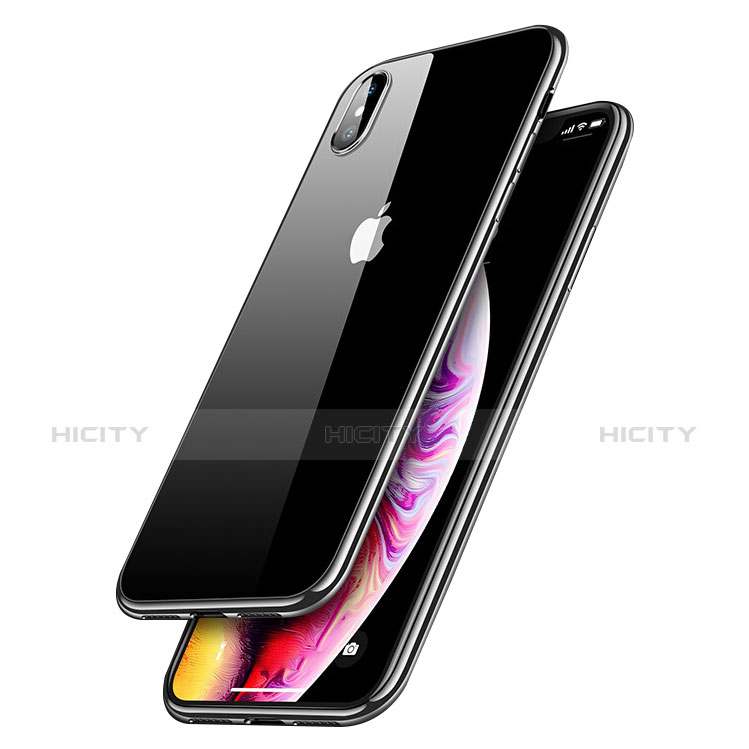 Housse Ultra Fine TPU Souple Transparente C12 pour Apple iPhone Xs Max Argent Plus