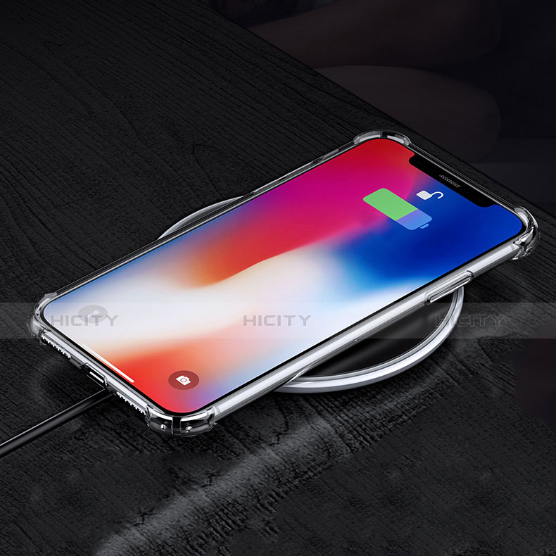 Housse Ultra Fine TPU Souple Transparente C15 pour Apple iPhone X Noir Plus