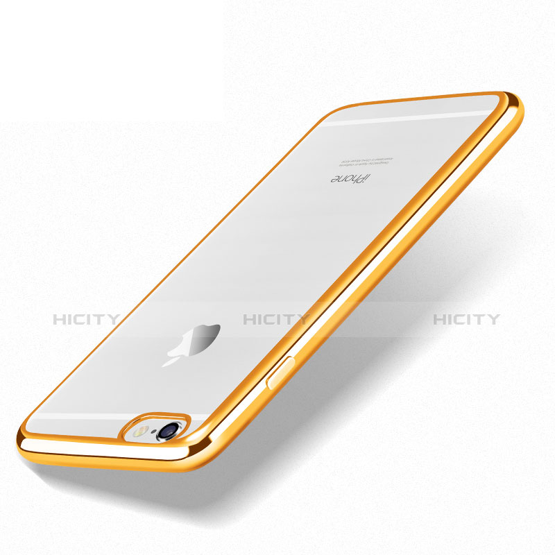 Housse Ultra Fine TPU Souple Transparente H02 pour Apple iPhone 6 Or Plus