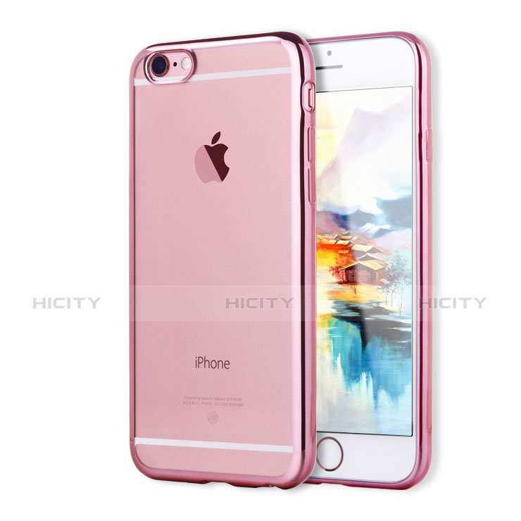 Housse Ultra Fine TPU Souple Transparente H02 pour Apple iPhone 6 Or Rose Plus