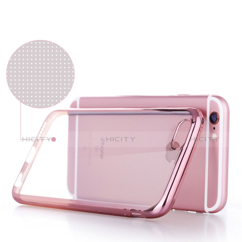 Housse Ultra Fine TPU Souple Transparente H02 pour Apple iPhone 6 Or Rose Plus