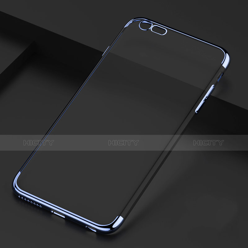 Housse Ultra Fine TPU Souple Transparente H02 pour Apple iPhone 6 Plus Bleu Plus