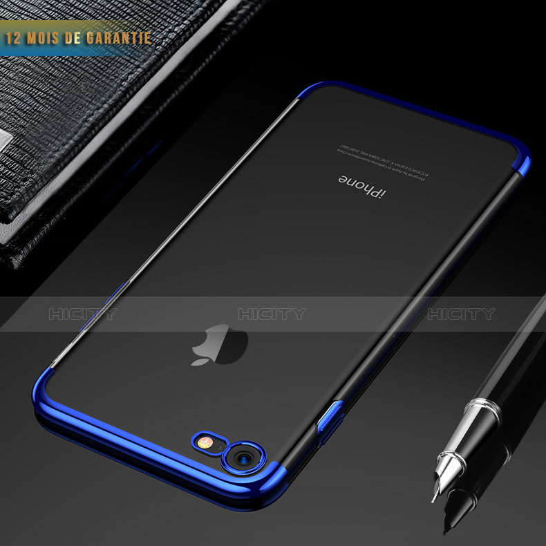 Housse Ultra Fine TPU Souple Transparente H02 pour Apple iPhone 6 Plus Bleu Plus