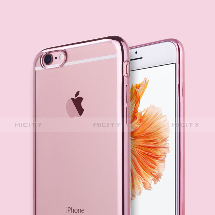 Housse Ultra Fine TPU Souple Transparente H02 pour Apple iPhone 6S Or Rose Plus