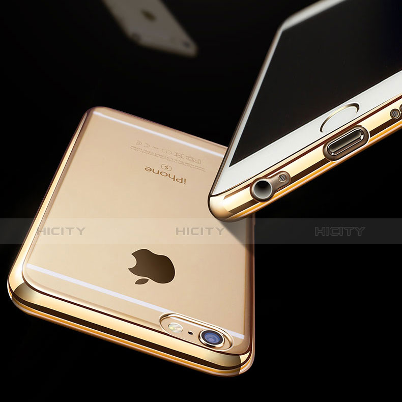 Housse Ultra Fine TPU Souple Transparente H03 pour Apple iPhone 6 Or Plus
