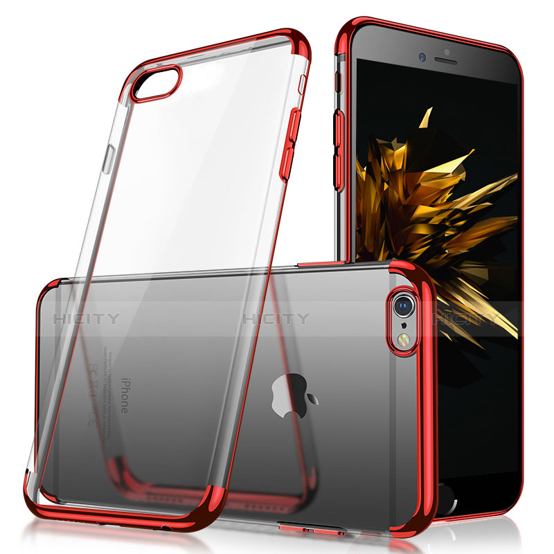Housse Ultra Fine TPU Souple Transparente H03 pour Apple iPhone 6 Plus Rouge Plus