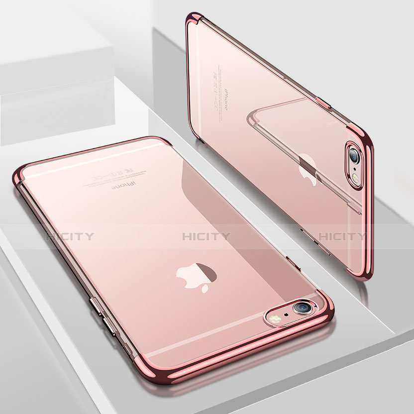 Housse Ultra Fine TPU Souple Transparente H04 pour Apple iPhone 7 Or Rose Plus