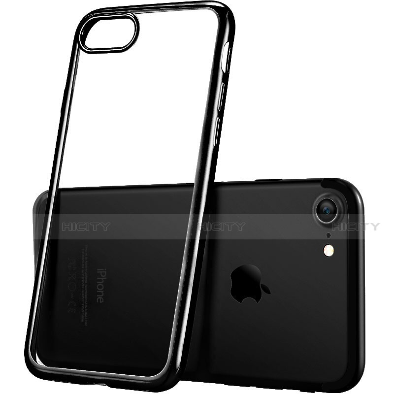 Housse Ultra Fine TPU Souple Transparente H07 pour Apple iPhone SE3 (2022) Noir Plus