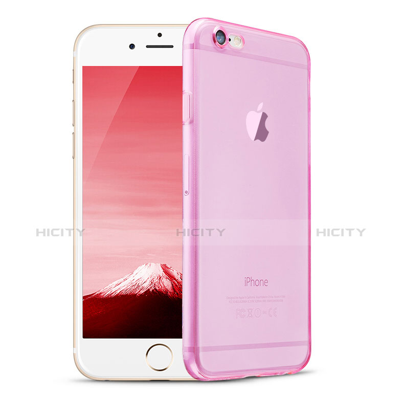 Housse Ultra Fine TPU Souple Transparente H08 pour Apple iPhone 6 Rose Plus