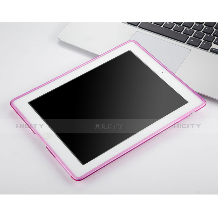 Housse Ultra Fine TPU Souple Transparente pour Apple iPad 3 Rose Plus