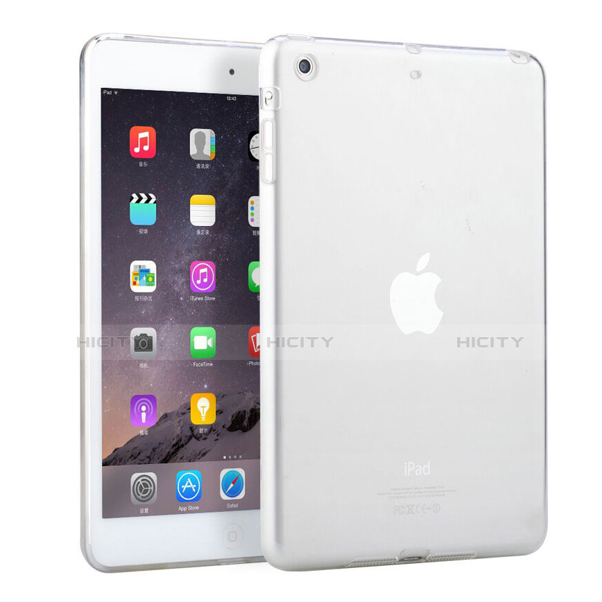 Housse Ultra Fine TPU Souple Transparente pour Apple iPad Mini 3 Blanc Plus