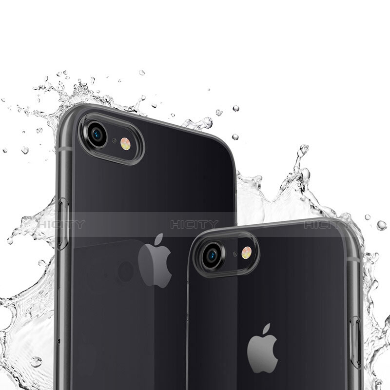 Housse Ultra Fine TPU Souple Transparente pour Apple iPhone 8 Noir Plus