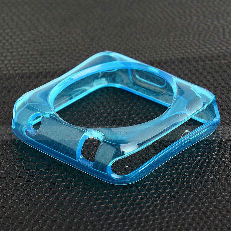 Housse Ultra Fine TPU Souple Transparente pour Apple iWatch 2 42mm Bleu Plus