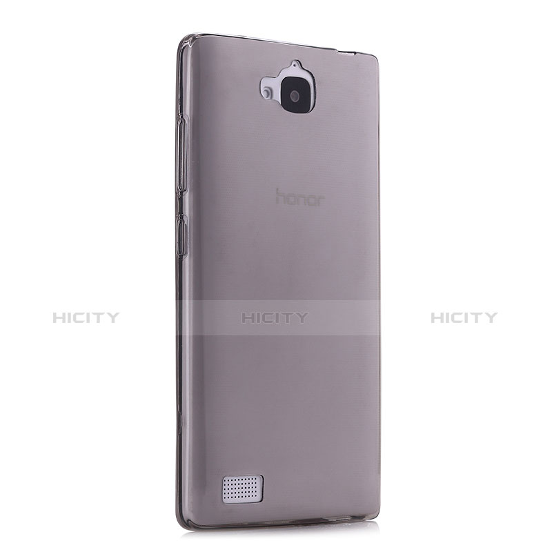 Housse Ultra Fine TPU Souple Transparente pour Huawei Honor 3C Gris Plus